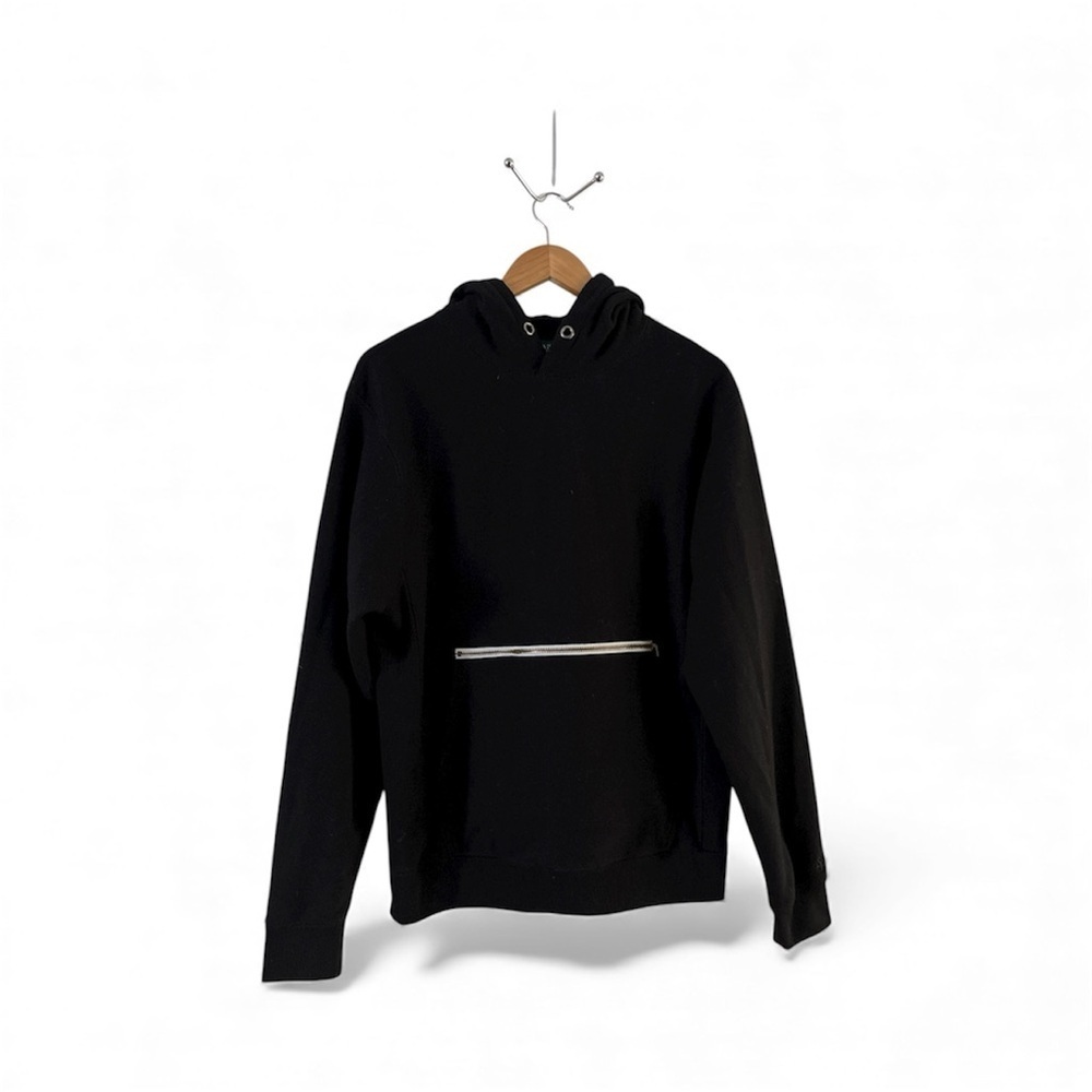 Maison Article Black Zip Pocket Hoodie Men’s Size M | Minimalist Streetwear